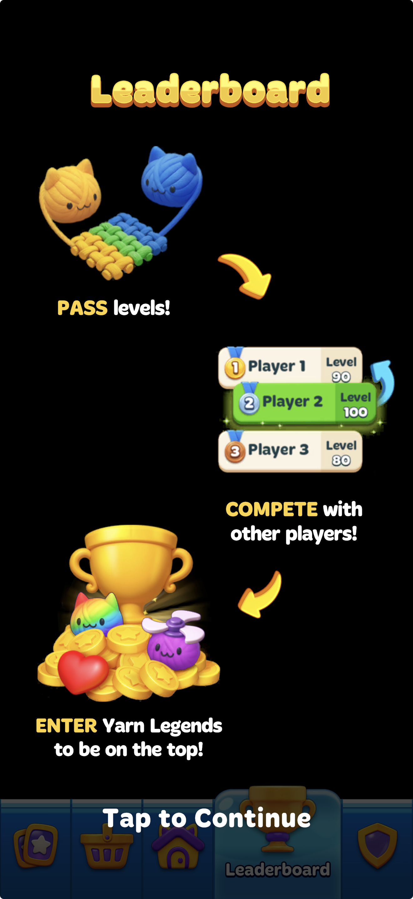 Leaderboard intro screen outlining steps to pass levels, compete with players, and enter the legends competition for rewards..png